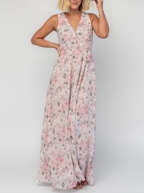 Baltic Born Imogen Maxi Dress | Dusty Mauve Floral Size MM